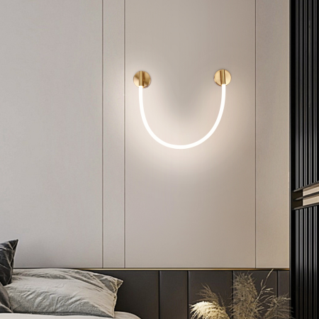 Aplica LED 50 cm auriu - lumina calda, rece, neutru este special conceputa pentru montarea pe perete in holurile sau incaperile cu aspect modern [3]