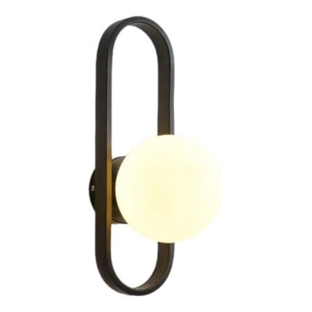 Aplica bec LED - Aplica Mara negru metal E14 modern abajur alb vintage cu bec