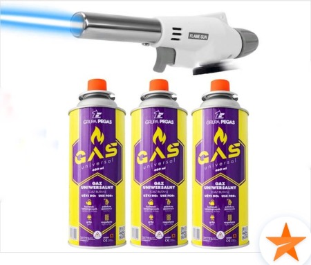 Arzator gaz portabil aprindere piezo FLAME [3]