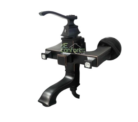 Baterie antichizata cada dus culoare neagra TOGO Dark set dus inclus [0]