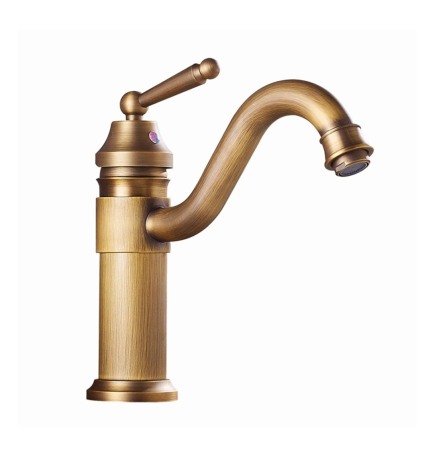 Baterie bronz lavoar - Baterie antichizata chiuveta baie medie Sanitape