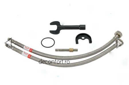 Baterie bideu Ermetiq culoare alba cromat cartus ceramic [3]