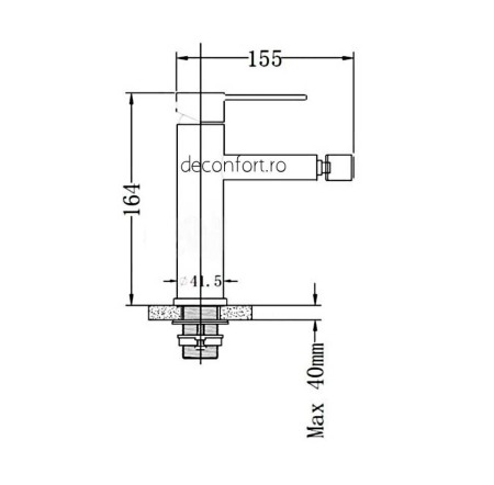 Baterie bideu inox STEEL finisaj crom periat mat [2]