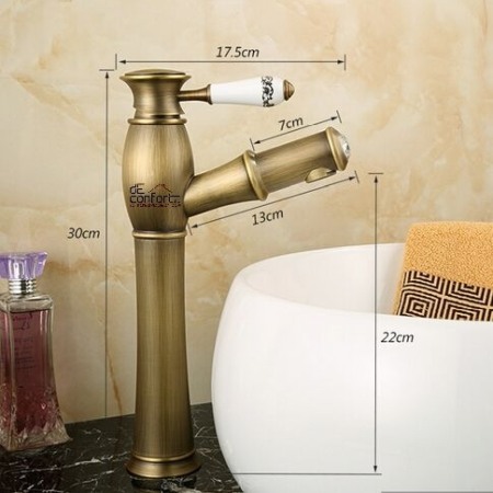 Baterie bronz antic cu dus extractibil Borno [3]
