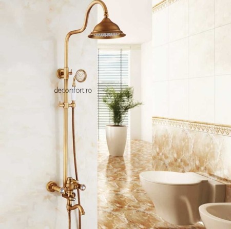Baterie bronz antichizat cu sistem dus 3 functii Benin [1]