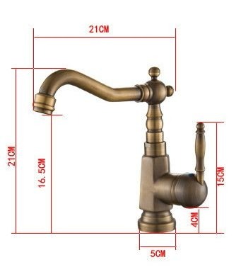 Baterie bronz antichizat montare lavoar Quito Small [3]
