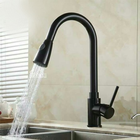 Baterie bronz antichizat Taco Dark lebada cu dus extractibil [3]