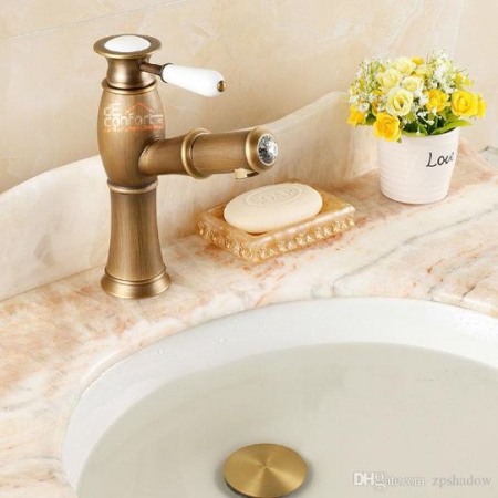 Baterie bronz dus extractibil Borno montare pe lavoar [1]