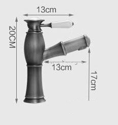Baterie bronz dus extractibil Borno montare pe lavoar [4]