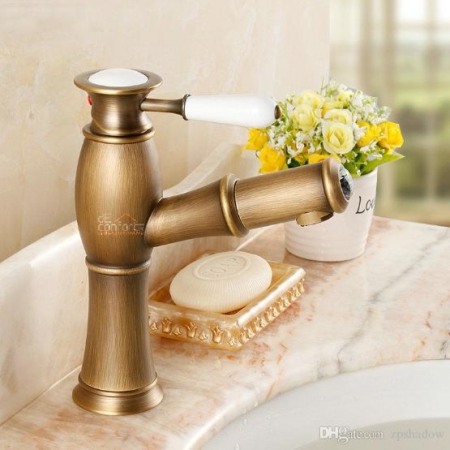 Baterie bronz dus extractibil Borno montare pe lavoar [0]