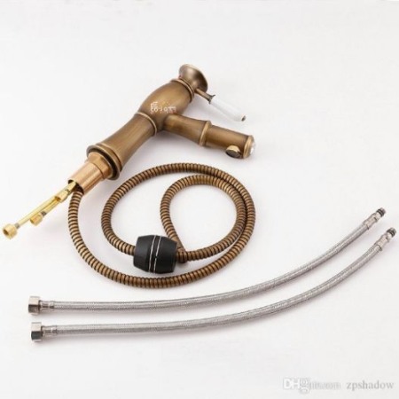 Baterie bronz dus extractibil Borno montare pe lavoar [2]