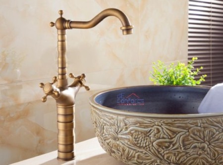 Baterie bronz retro montare blat Yola [3]