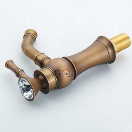 Baterie bronz retro montare lavoar Benin cu pipa rotativa [1]