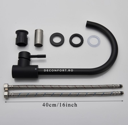 Baterie bucatarie inox negru mat [3]