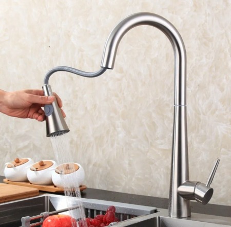 Baterie bucatarie inox pipa extractabila [1]