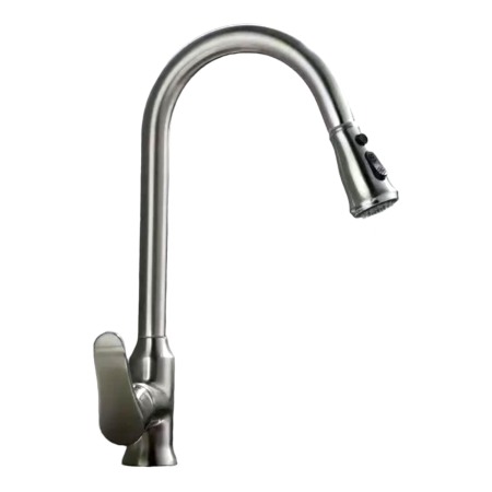Baterie Bucatarie - Baterie bucatarie inox satinat doua functii dus