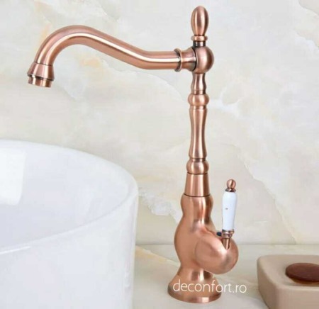 Baterie bucatarie Lora antichizata finisaj cupru montare chiuveta, blat [0]