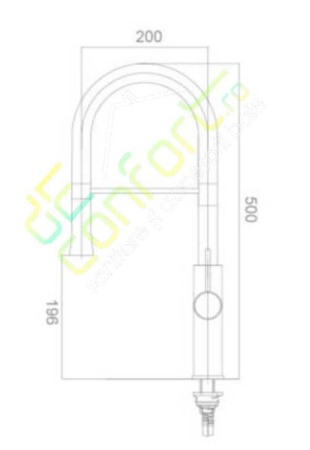 Baterie bucatarie pipa flexibila doua functii dus Fabia culoare neagra [3]