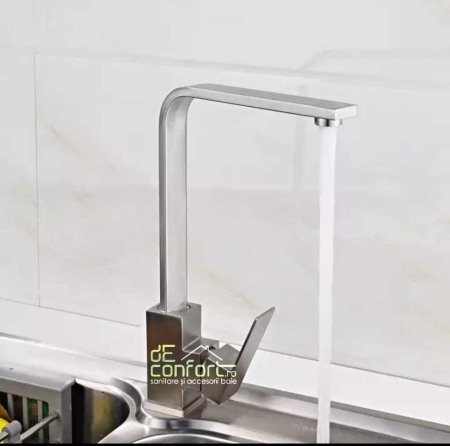 Baterie Bucatarie - Baterie bucatrie inox pipa rotativa aspect liniar montare chiuveta Starke