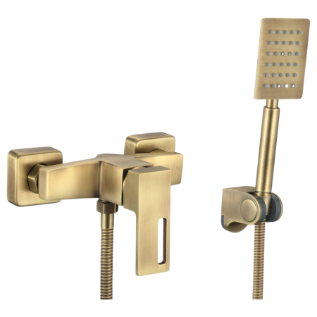 Baterii Sanitare - Baterie cabina dus din alama aspectantichizat retro Milo