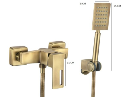 Baterie cabina dus din alama aspectantichizat retro Milo [3]