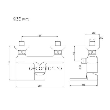 Baterie cabina dus Ermetiq alba accesorii dus incluse cartus ceramic [2]