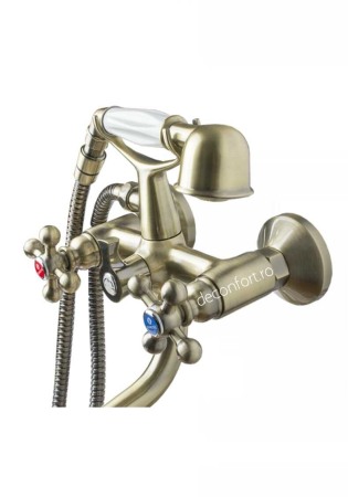 Baterie cada antichizata ACONNA pipa lunga bronz set dus inclus [2]