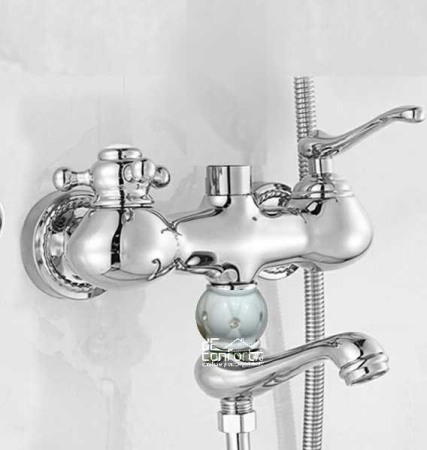 Baterie cada aspect cromat KIMI Chrome cu para dus mobila