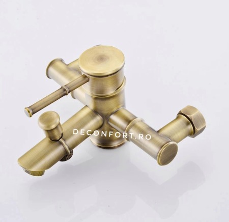 Baterie cada bronz antichizat aspect bambus set dus inclus Soweto [1]
