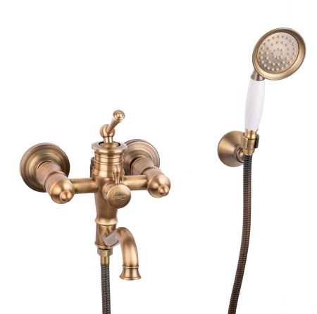 Baterie cada bronz antichizat cu set dus Lavory