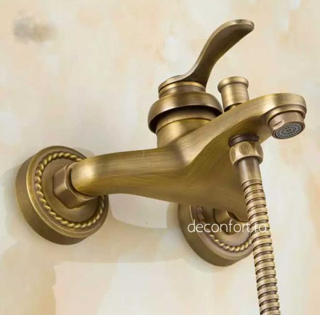 Baterie cada bronz antichizt cu furtun si para dus Kano [2]