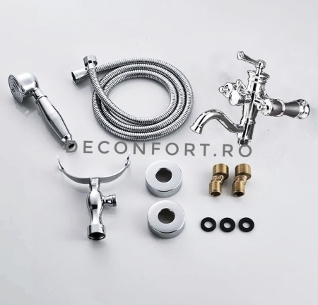 Baterie cada cromat lucios cu set dus inclus, doua functii Lavory Chrome [3]