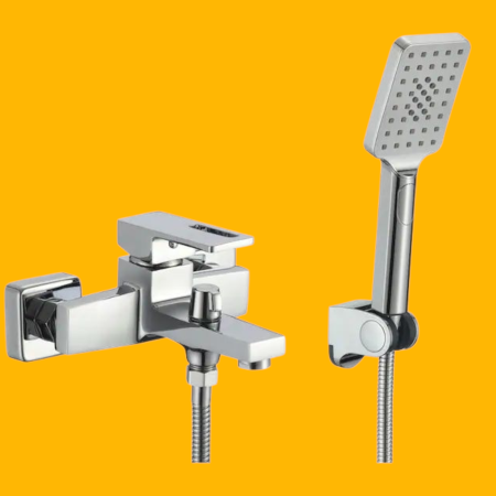 Baterie cada dus pipa fixa aspect cromat modern Milo [2]