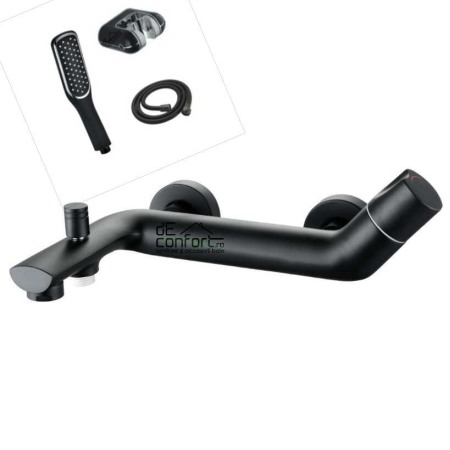 Baterie cada LYRA culoare neagra doua functii dus para furtun si suport perete incluse [0]