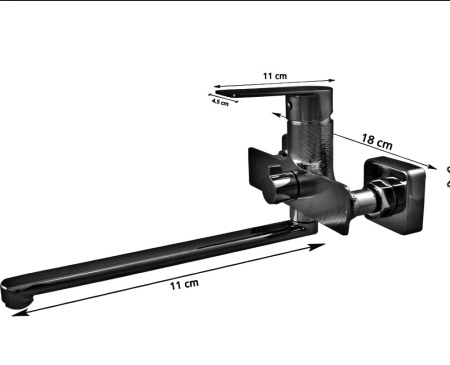 Baterie cada pipa lunga antichizata neagra [2]