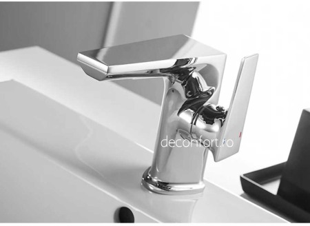 Baterie chiuveta cromat lucios Moss Crom cartus ceramic montare lavoar [0]
