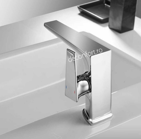 Baterie chiuveta cromat lucios Moss Crom cartus ceramic montare lavoar [1]