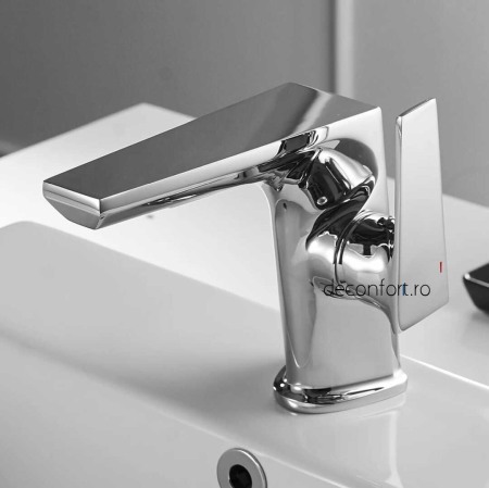 Baterie chiuveta cromat lucios Moss Crom cartus ceramic montare lavoar [2]