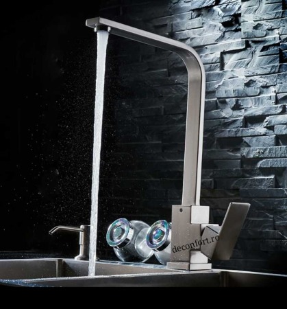 Baterie Bucatarie - Baterie chiuveta inox crom periat pipa slim rotativa