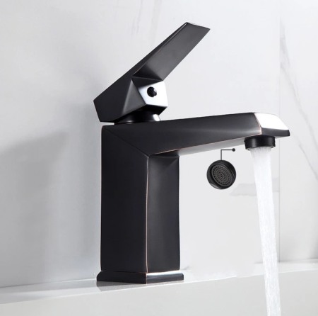 Baterie chiuveta lavoar negru retro alama CMK [1]
