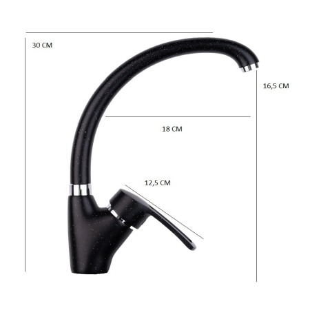 Baterie chiuveta lebada neagra GRANIT [3]