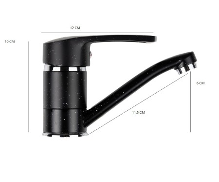Baterie chiuveta lebada neagra GRANIT [1]