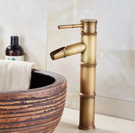 Baterie inalta antichizata bronz Soweto cascada montare blat