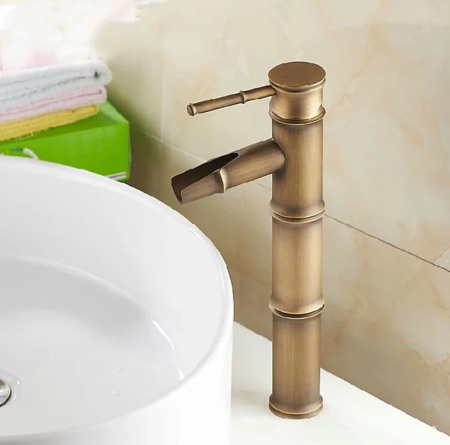 Baterie inalta antichizata bronz Soweto cascada montare blat [3]