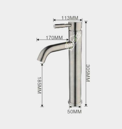 Baterie inalta inox montare blat langa chiuveta Starke Tube pipa curbata [2]