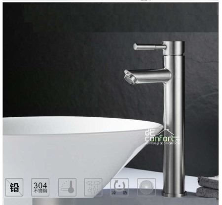 Baterie inalta inox montare blat langa chiuveta Tube pipa fixa [1]