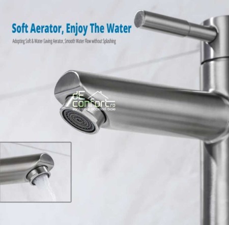 Baterie inalta inox montare blat langa chiuveta Tube pipa fixa [3]