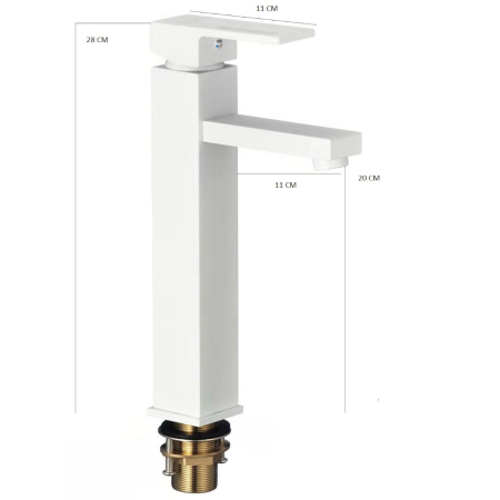 Baterie inalta montare langa lavoar MILO alba [3]