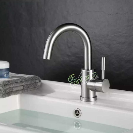 Baterie inox crom periat inaltime medie [1]