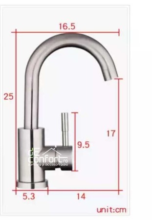 Baterie inox crom periat inaltime medie [2]